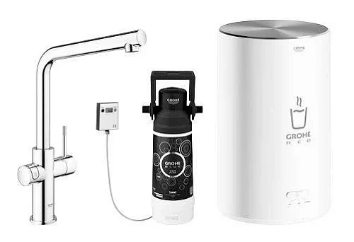 Смеситель для кухни GROHE Red Duo New с функцией кипячения воды (Водонагреватель M-size в комплекте) 30327001 Смеситель для кухни GROHE Red Duo New с функцией кипячения воды (Водонагреватель M-size в комплекте) 30327001