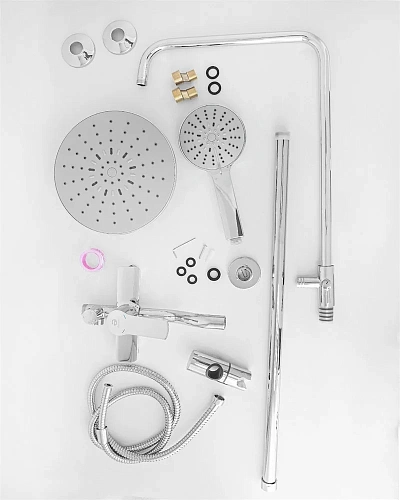 Душевая система Agger Merry A1393300 с изливом, хром Душевая система Agger Merry A1393300 с изливом, хром