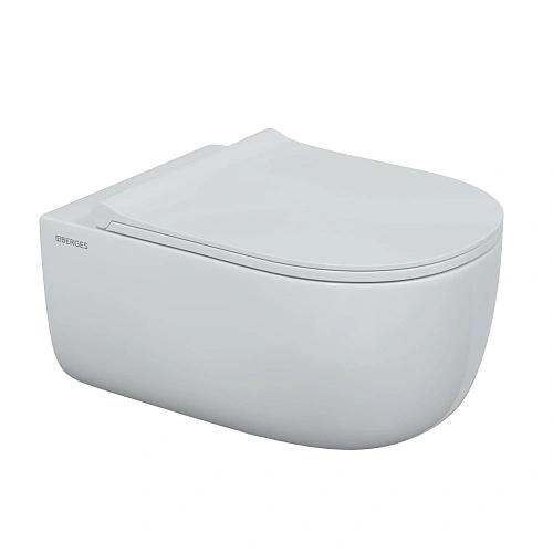 Комплект инсталляции BERGES АТОМ 410 с клавишей смыва Atom Line белая, унитазом EGO XL Rimless и сиденьем микролифт, быстросъём 043358 Комплект инсталляции BERGES АТОМ 410 с клавишей смыва Atom Line белая, унитазом EGO XL Rimless и сиденьем микролифт, быстросъём 043358