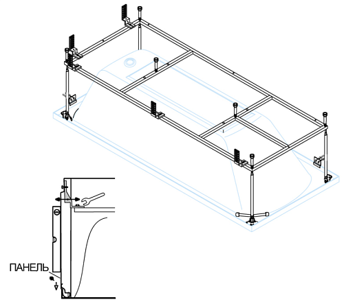 Каркас для ванны CEZARES EMP-160-70-MF-F Каркас для ванны CEZARES EMP-160-70-MF-F
