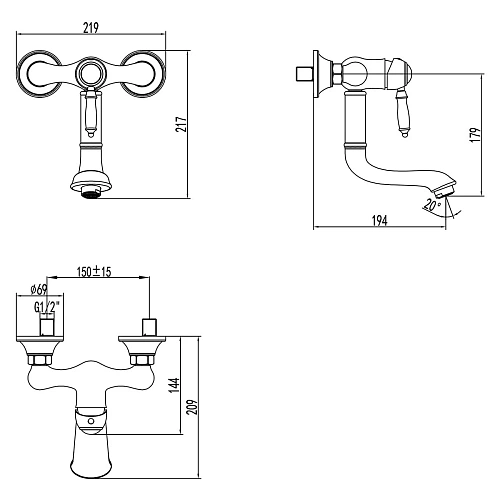 Смеситель для кухни Lemark Villa LM4811B, бронза Смеситель для кухни Lemark Villa LM4811B, бронза