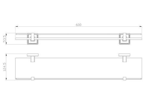 Полка Wonzon & Woghand стеклянная, бронза (WW-7227) Полка Wonzon & Woghand стеклянная, бронза (WW-7227)
