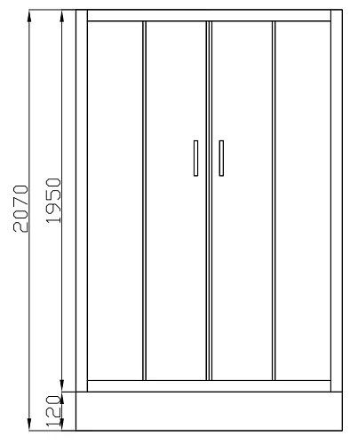 Душевой уголок Ceruttispa VIVA90 без поддона 90x90x195 Душевой уголок Ceruttispa VIVA90 без поддона 90x90x195