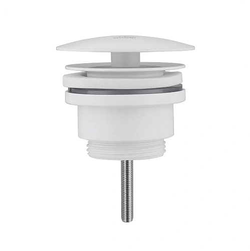 Донный клапан ABBER AF0012W без перелива, фиксированный, белый Донный клапан ABBER AF0012W без перелива, фиксированный, белый