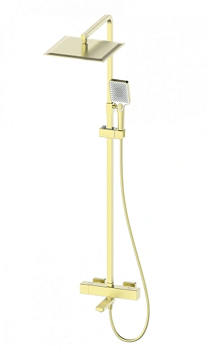 Душевая система Wonzon & Woghand с термостатом, брашированное золото (WW-88739901-BG) Душевая система Wonzon & Woghand с термостатом, брашированное золото (WW-88739901-BG)