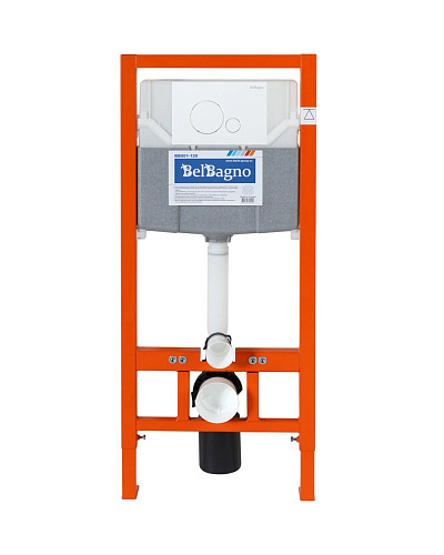 Инсталляция для унитаза BelBagno BB001-120 с клавишей смыва BB014-SR-BIANCO Инсталляция для унитаза BelBagno BB001-120 с клавишей смыва BB014-SR-BIANCO