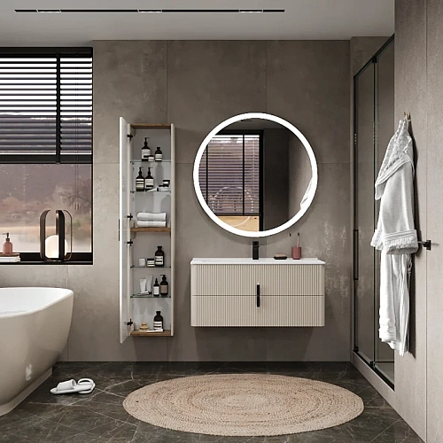 Шкаф-пенал PRATO Арно м8-35 правый 105 10-08035-00 02 БЕЖ бежевый матовый Шкаф-пенал PRATO Арно м8-35 правый 105 10-08035-00 02 БЕЖ бежевый матовый