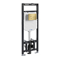Детальная картинка товара «инсталляция для унитаза wasserkraft alme 15tlt.010.me.mg01 с клавишей смыва золото»