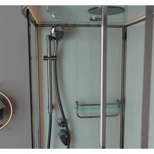 Душевая кабина Frank F412/1L Brilliant левосторонняя полированный хром профиль 120x80 179009 Душевая кабина Frank F412/1L Brilliant левосторонняя полированный хром профиль 120x80 179009