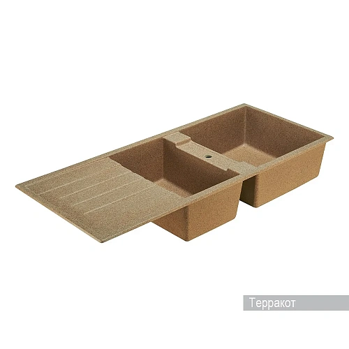 Кухонная мойка Aquaton Торина 1A712032TR270 из литого мрамора, прямоугольная, с крылом и дополнитель Кухонная мойка Aquaton Торина 1A712032TR270 из литого мрамора, прямоугольная, с крылом и дополнитель