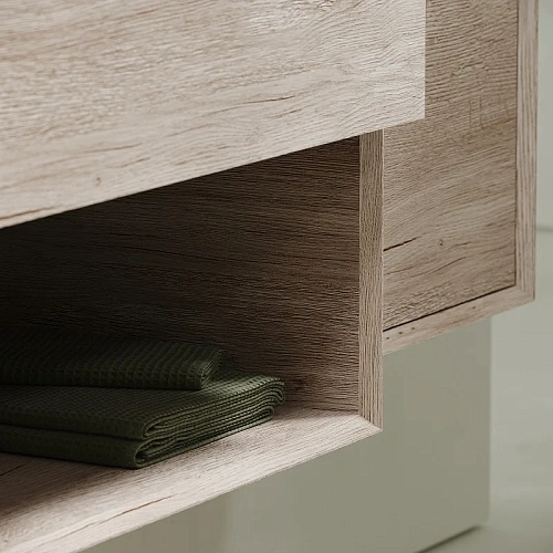 Тумба под раковину Sancos Marmi 1.0 MR1.0100LEG левая, 995х445х520, дуб галифакс натуральный, подвесная Тумба под раковину Sancos Marmi 1.0 MR1.0100LEG левая, 995х445х520, дуб галифакс натуральный, подвесная