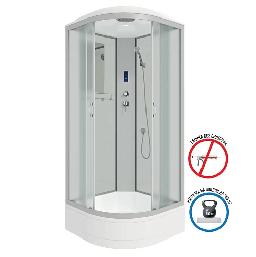 Душевая кабина Niagara Classic NG-3302-14P (1000х1000х2150) средний поддон (26см) стекло матовое 33021424P Душевая кабина Niagara Classic NG-3302-14P (1000х1000х2150) средний поддон (26см) стекло матовое 33021424P