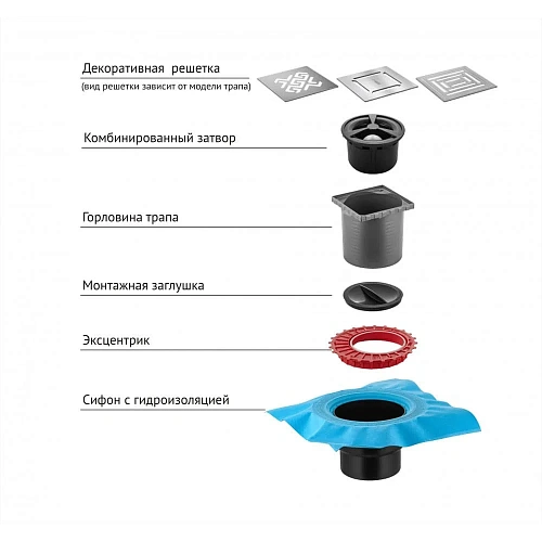 Душевой трап BERGES ZENTRUM Norma 100х100, золото глянец, выпуск D50/75/110 H74 вертикальный 092462 Душевой трап BERGES ZENTRUM Norma 100х100, золото глянец, выпуск D50/75/110 H74 вертикальный 092462