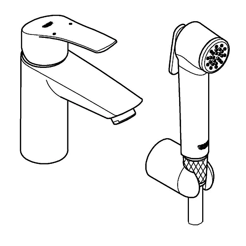 Смеситель для раковины GROHE Eurosmart S-Size (23124003) хром Смеситель для раковины GROHE Eurosmart S-Size (23124003) хром