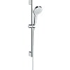 Картинка анонса товара «душевой гарнитур hansgrohe croma select s 1jet ecosmart 9 л/мин со штангой 65 см. 26565400, белый/хр»