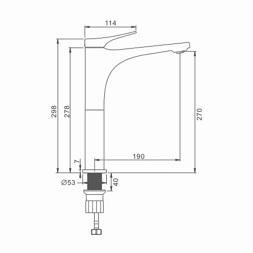 Смеситель для раковины Splenka S54.15.03 высокий, монолитный, сатин золотой Смеситель для раковины Splenka S54.15.03 высокий, монолитный, сатин золотой
