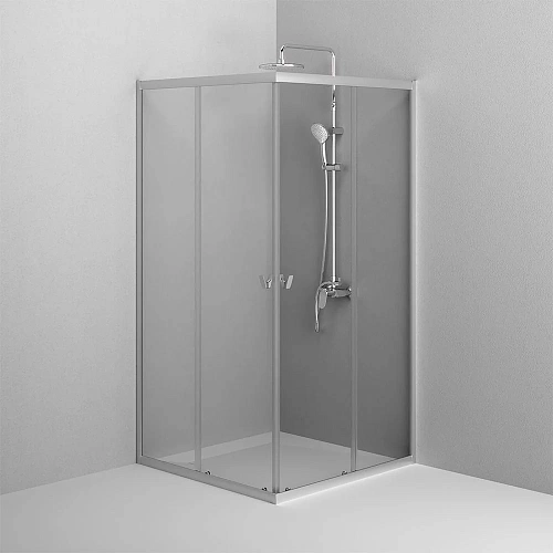 Душевой уголок AM.PM Sunny W87G-403-100100-MT 100x100 серебро, стекло прозрачное Душевой уголок AM.PM Sunny W87G-403-100100-MT 100x100 серебро, стекло прозрачное