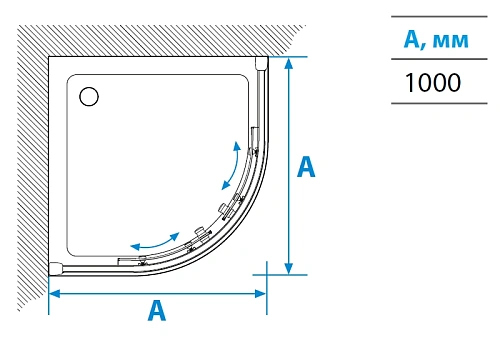 Душевой уголок Aquaton Ritsa 1AX007SSXX000 четверть круга 100х100х200 Душевой уголок Aquaton Ritsa 1AX007SSXX000 четверть круга 100х100х200