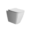 Унитаз приставной GSI NUBES безободковый Swirlflush белый матовый (961009) без сиденья