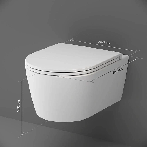 Унитаз подвесной AM.PM Func C8F1700MWSC FlashClean с сиденьем микролифт, белый матовый Унитаз подвесной AM.PM Func C8F1700MWSC FlashClean с сиденьем микролифт, белый матовый