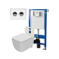 Комплект инсталляции Point Элемент П PN45121 с клавишей смыва Венера, белый/хром, PN44072WC и унитазом Меркурий с сиденьем микролифт белый матовый PN41831WM Комплект инсталляции Point Элемент П PN45121 с клавишей смыва Венера, белый/хром, PN44072WC и унитазом Меркурий с сиденьем микролифт белый матовый PN41831WM