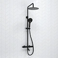 Душевая система WasserKRAFT A288.258.078.BM Thermo с термостатом черный Душевая система WasserKRAFT A288.258.078.BM Thermo с термостатом черный