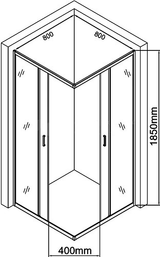 Душевой уголок Aquanet SE-800S 80x80, прозрачное стекло Душевой уголок Aquanet SE-800S 80x80, прозрачное стекло