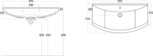 Раковина STWORKI 95 6095-KL 559903 Раковина STWORKI 95 6095-KL 559903