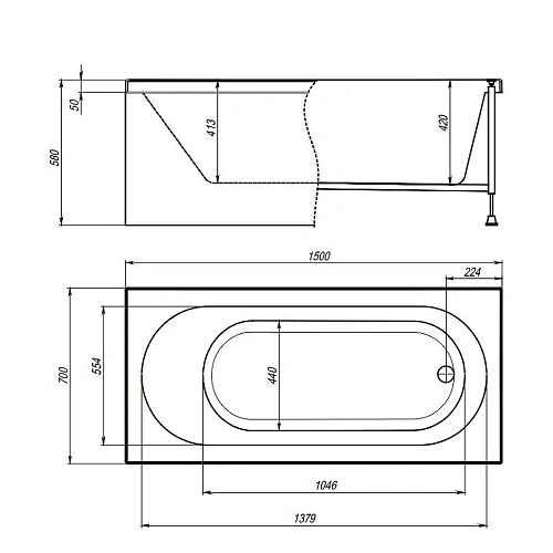 Акриловая ванна Timo ROHA1570 150x70x58 ROHA1570-KT15-SPV1505-T-CM-T-BM-T-CT с каркасом и слив-переливом, гидромассаж 6 форсунок, гидромассаж спины 3 форсунки, хромотерапия Акриловая ванна Timo ROHA1570 150x70x58 ROHA1570-KT15-SPV1505-T-CM-T-BM-T-CT с каркасом и слив-переливом, гидромассаж 6 форсунок, гидромассаж спины 3 форсунки, хромотерапия