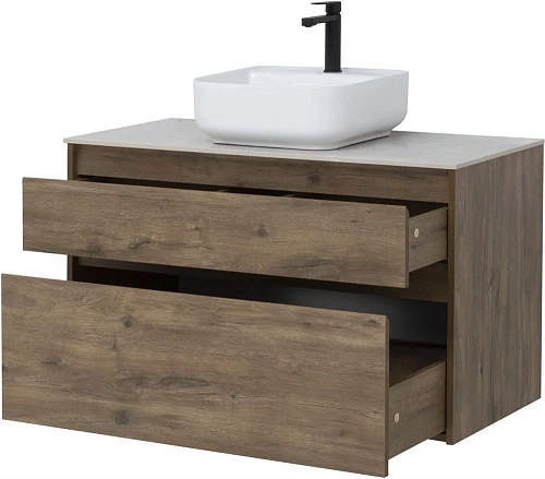 Тумба под раковину Aquanet Nova Lite 100 дуб рустикальный (2 ящика) 00249521 Тумба под раковину Aquanet Nova Lite 100 дуб рустикальный (2 ящика) 00249521
