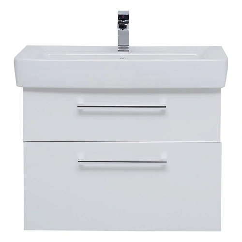 Тумба под раковину DREJA Q MAX, 70 см, подвесная, 2 ящика, белый глянец 77.0005W Тумба под раковину DREJA Q MAX, 70 см, подвесная, 2 ящика, белый глянец 77.0005W