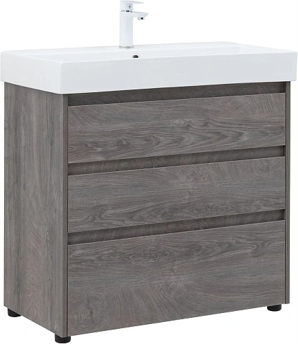 Тумба под раковину Aquanet Nova Lite 85 дуб рошелье (3 ящика) 00302476 Тумба под раковину Aquanet Nova Lite 85 дуб рошелье (3 ящика) 00302476