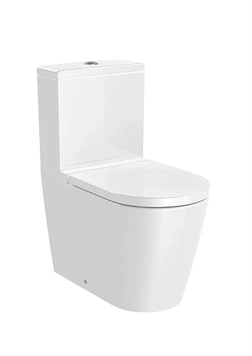 Чаша напольного унитаза Roca Inspira Round 645, Rimless, BTW, белый 342526000 Чаша напольного унитаза Roca Inspira Round 645, Rimless, BTW, белый 342526000