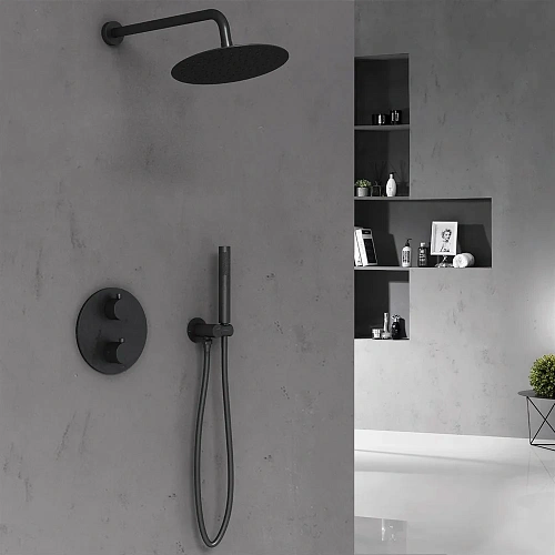 Душевая система Vincea VSFW-101TMB термостатический встраиваемая, черный Душевая система Vincea VSFW-101TMB термостатический встраиваемая, черный