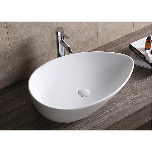 Раковина Ceruttispa CR7030 660х440х165 накладная, белая, каплевидная, высокая Раковина Ceruttispa CR7030 660х440х165 накладная, белая, каплевидная, высокая