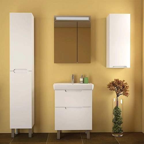 Шкаф-пенал DREJA QL35, 35 см, подвесной/напольный, универсальный, 2 дверцы, 4 стеклянные полки, белы 99.0009 Шкаф-пенал DREJA QL35, 35 см, подвесной/напольный, универсальный, 2 дверцы, 4 стеклянные полки, белы 99.0009