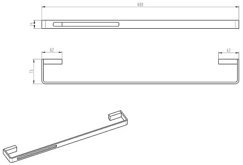 Полотенцедержатель Boheme Q 10942-NB никель Полотенцедержатель Boheme Q 10942-NB никель