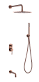 Детальная картинка товара «душевая система boheme uno 464-2-cb copper brushed с изливом»