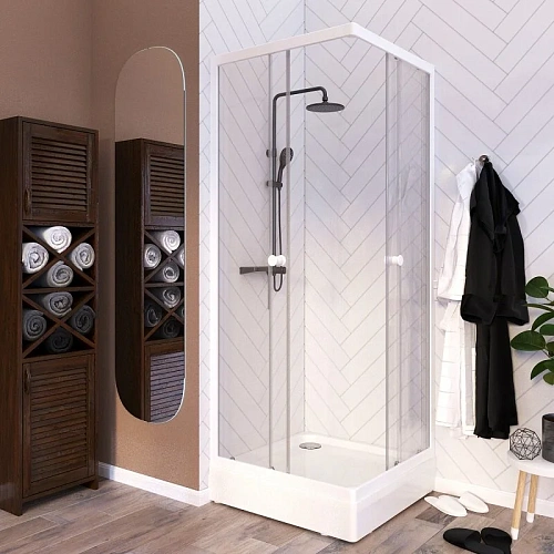 Душевой уголок Radomir Берген SQ 100х100 1-09-1-0-0-3480 квадратный, стекла прозрачные, профиль белый Душевой уголок Radomir Берген SQ 100х100 1-09-1-0-0-3480 квадратный, стекла прозрачные, профиль белый