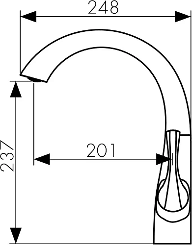 Смеситель для кухни Kaiser 48033-1 бронзовый Смеситель для кухни Kaiser 48033-1 бронзовый