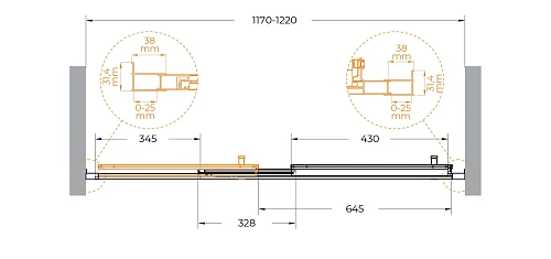 Душевая дверь CEZARES MOLVENO-BF-3-120-C-GM-IV цвет профиля оружейная сталь стекло прозрачное Душевая дверь CEZARES MOLVENO-BF-3-120-C-GM-IV цвет профиля оружейная сталь стекло прозрачное
