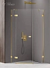 Душевой уголок NEW TRENDY AVEXA GOLD SHINE L 100x80x200 EXK-3849 золото