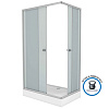 Картинка анонса товара «душевой уголок niagara eco ng-129-14q (1200х900х1950) низкий поддон (13см) стекло матовое 1291422q»