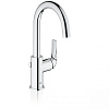 Картинка анонса товара «смеситель для раковины grohe baucurve со сливным гарнитуром, l-size, хром (23090000)»