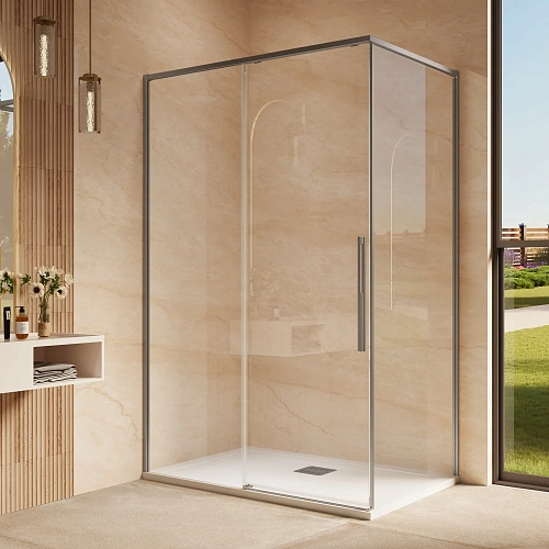 Душевой уголок Vincea Ultima VSR-7UL1013CLGM, 1300x1000, вороненая сталь, стекло прозрачное Душевой уголок Vincea Ultima VSR-7UL1013CLGM, 1300x1000, вороненая сталь, стекло прозрачное