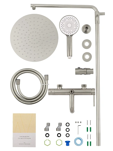 Душевая система Wonzon & Woghand STICK брашированный никель (WW-88739017-BN) Душевая система Wonzon & Woghand STICK брашированный никель (WW-88739017-BN)