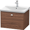 Картинка анонса товара «тумба под раковину duravit brioso br402001021 подвесная 62 см орех темный»