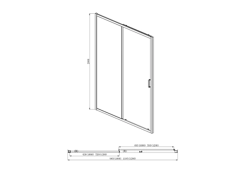 Душевая дверь Aquatek АРИЯ AQ ARI RA 12020GM раздвижная1200x2000 профиль оружейная сталь, стекло прозрачное Душевая дверь Aquatek АРИЯ AQ ARI RA 12020GM раздвижная1200x2000 профиль оружейная сталь, стекло прозрачное