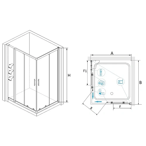 Душевой уголок RGW Hotel HO-43 (HO-31 + Z-42) 03064392-11 Душевой уголок RGW Hotel HO-43 (HO-31 + Z-42) 03064392-11