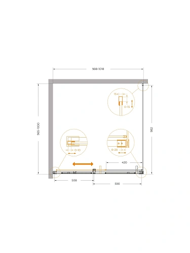Душевой уголок CEZARES PLANE-A-1-100-C-BORO 100x100 см Душевой уголок CEZARES PLANE-A-1-100-C-BORO 100x100 см